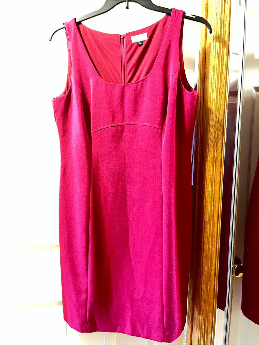 Tahari Fuchsia Sleeveless Sheath Dress